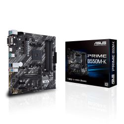 ASUS PRIME B550M-K Micro ATX Motherboard AM4 DDR4 PCIe 4.0 M.2 ASUS PRIME B550M-K Micro ATX Motherboard AM4 DDR4 PCIe 4.0 M.2